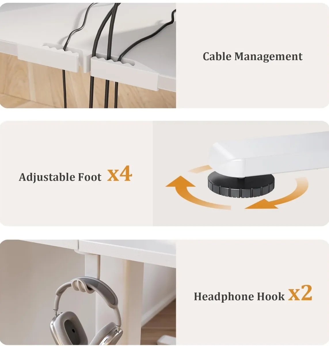 Electric Standing Desk with Drawer 120 x 60 cm - Image 3
