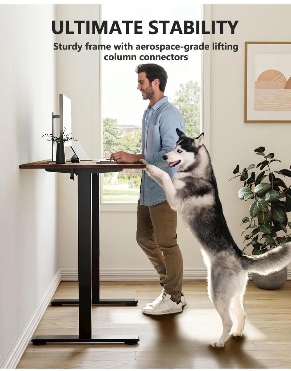 100 x 60cm Electric Height Adjustable Standing Des - Image 4