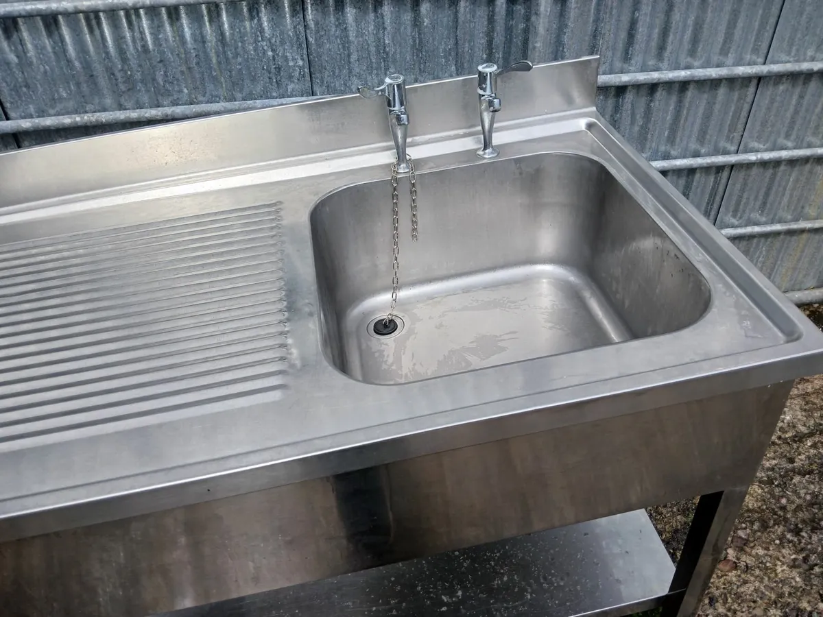Stainless steel cabbinet sink unit complete - Image 2