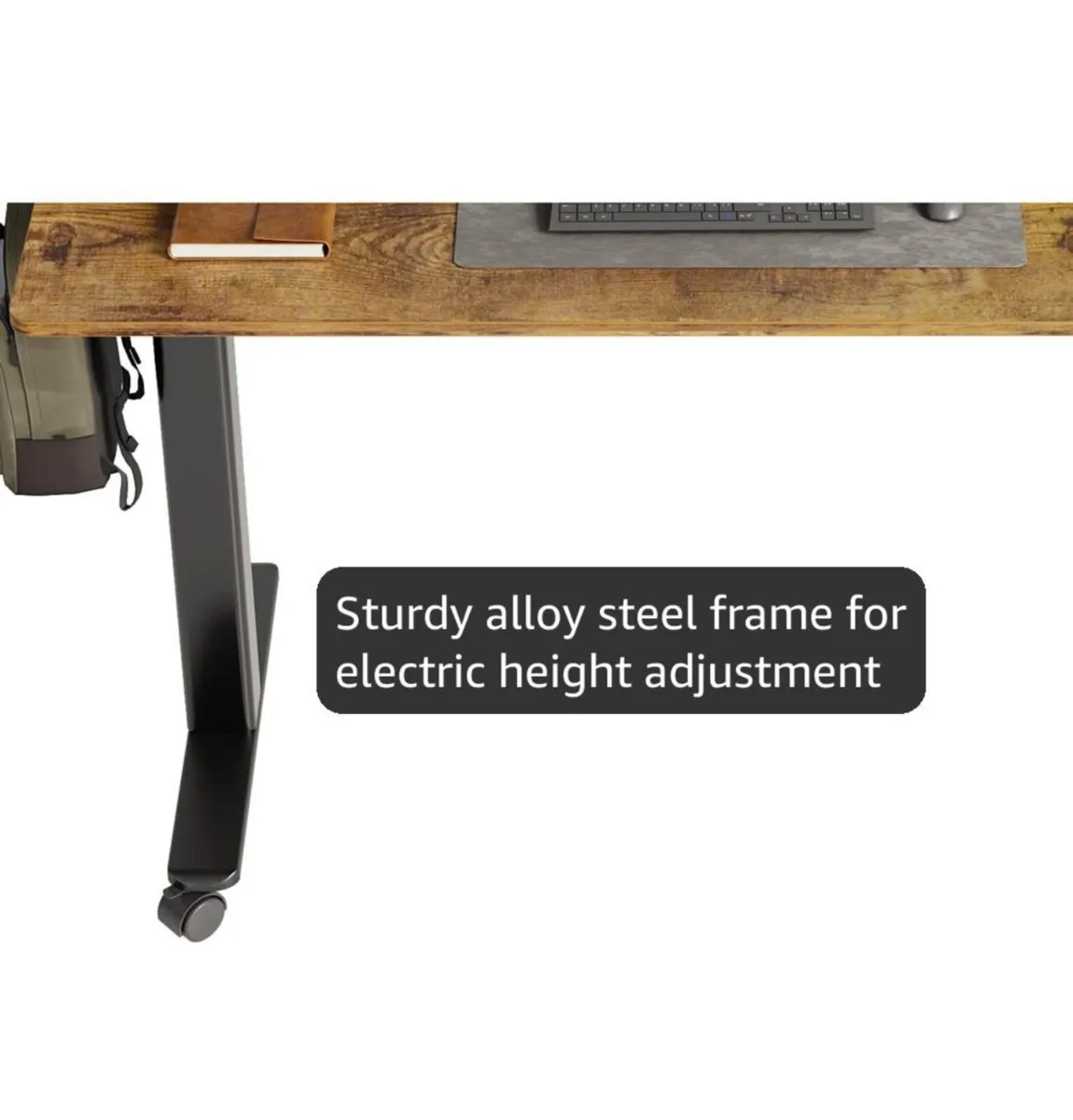 Electric Standing Desk with Drawers, 120x60cm - Image 2