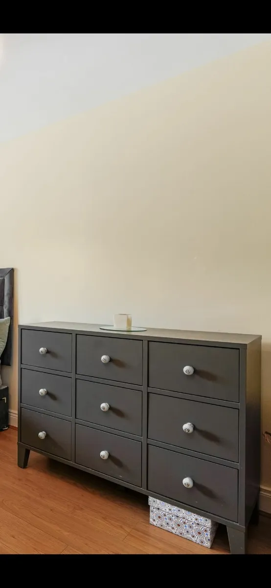 9 drawer grey cabinet