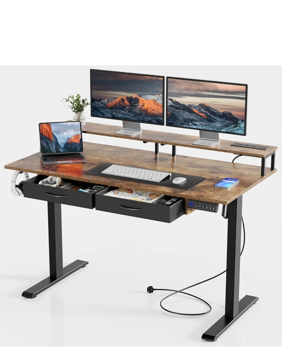 Standing Desk, Electric Height Adjustable Desk wit - Image 1