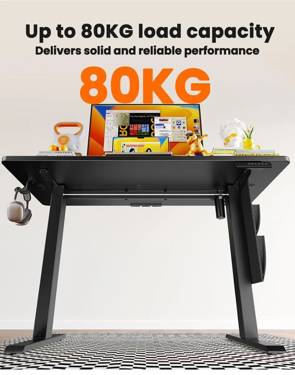 Standing Desk 120x60cm, Supports Up to 80KG Height - Image 4