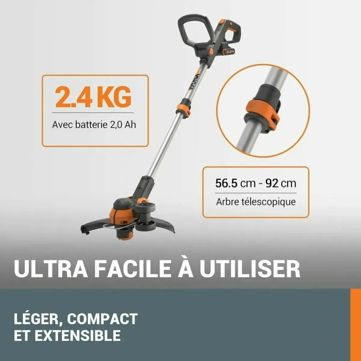 Wireless Edge Trimmer, 20V WG163E.1, Diameter 30 - Image 3