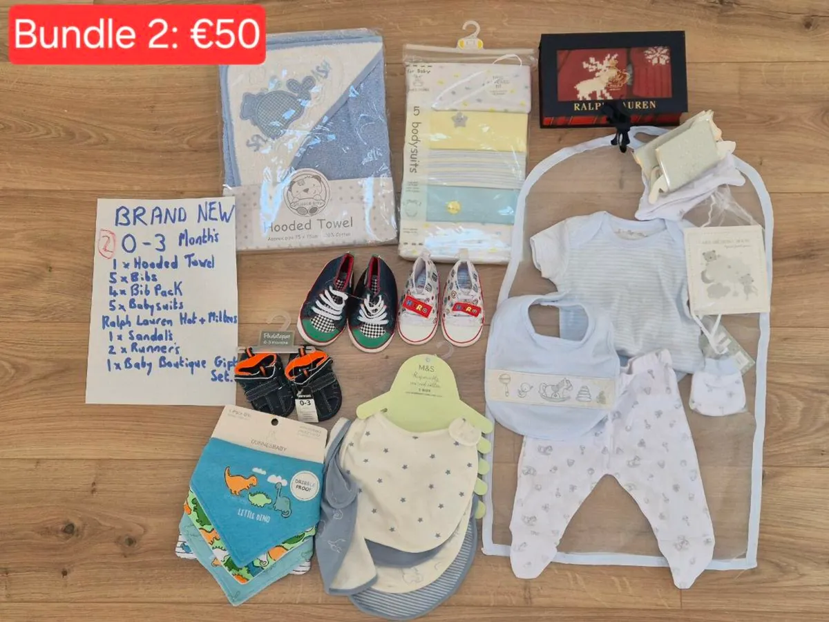 BRAND NEW BABY BOY CLOTHES
NEWBORN TO 24 MONTHS - Image 2