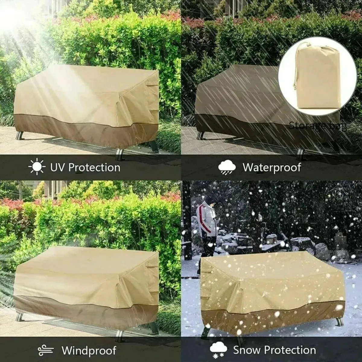 Sofa Cover Waterproof UV Resistant Outdoor Garden - Image 4