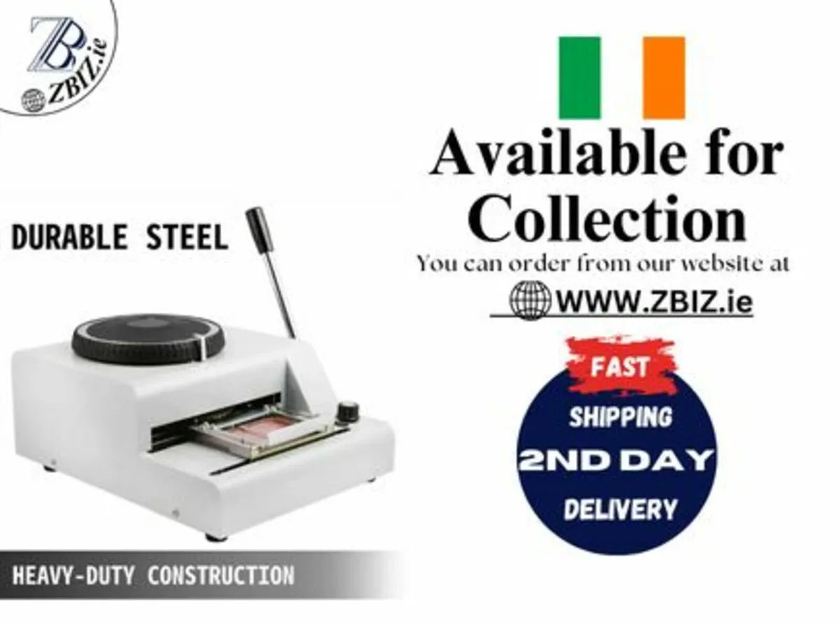 Manual Embossing Machine for Card 72 Character - Image 1