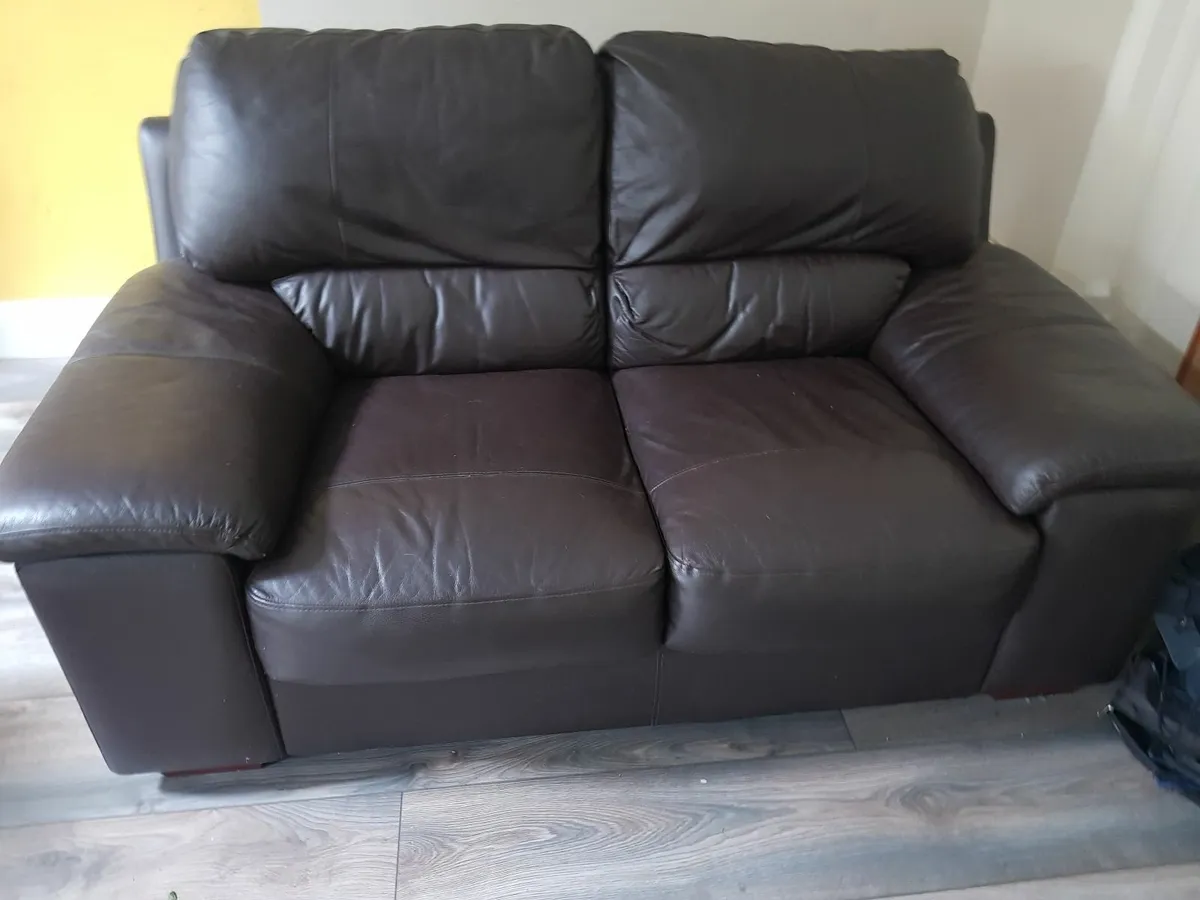 Brown 2 sofa - Image 1