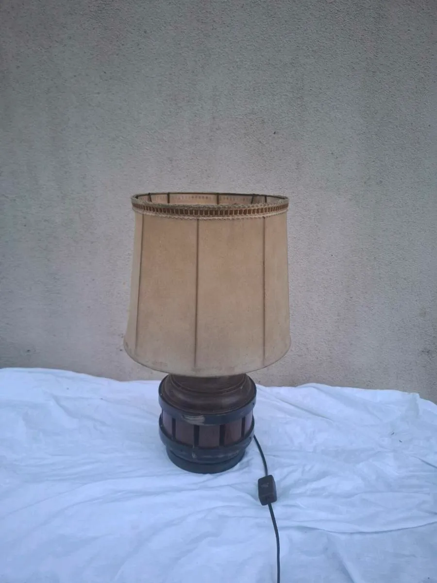 Wood table lamp postage possible - Image 1