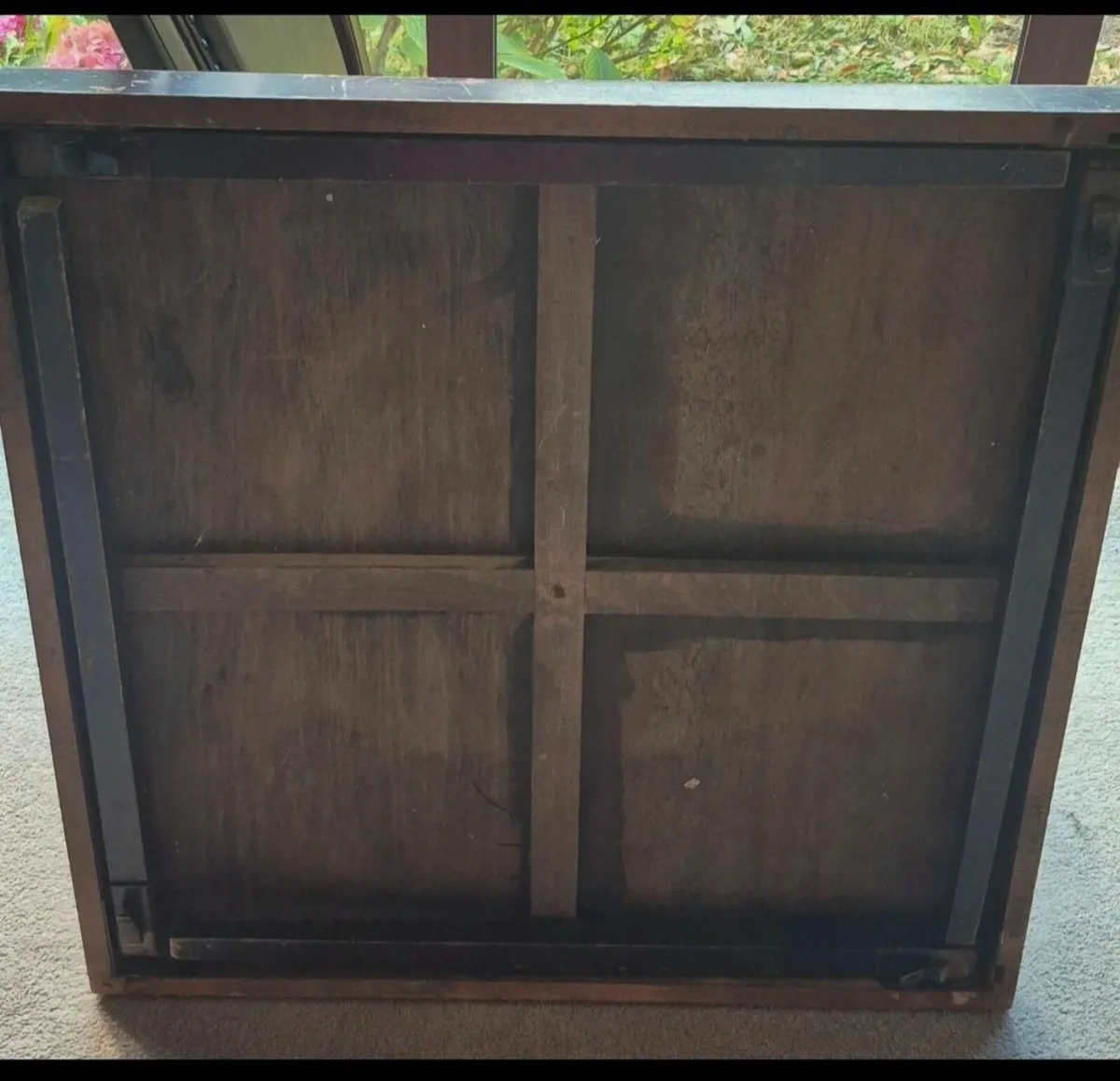 Antique folding games / card table - Image 3