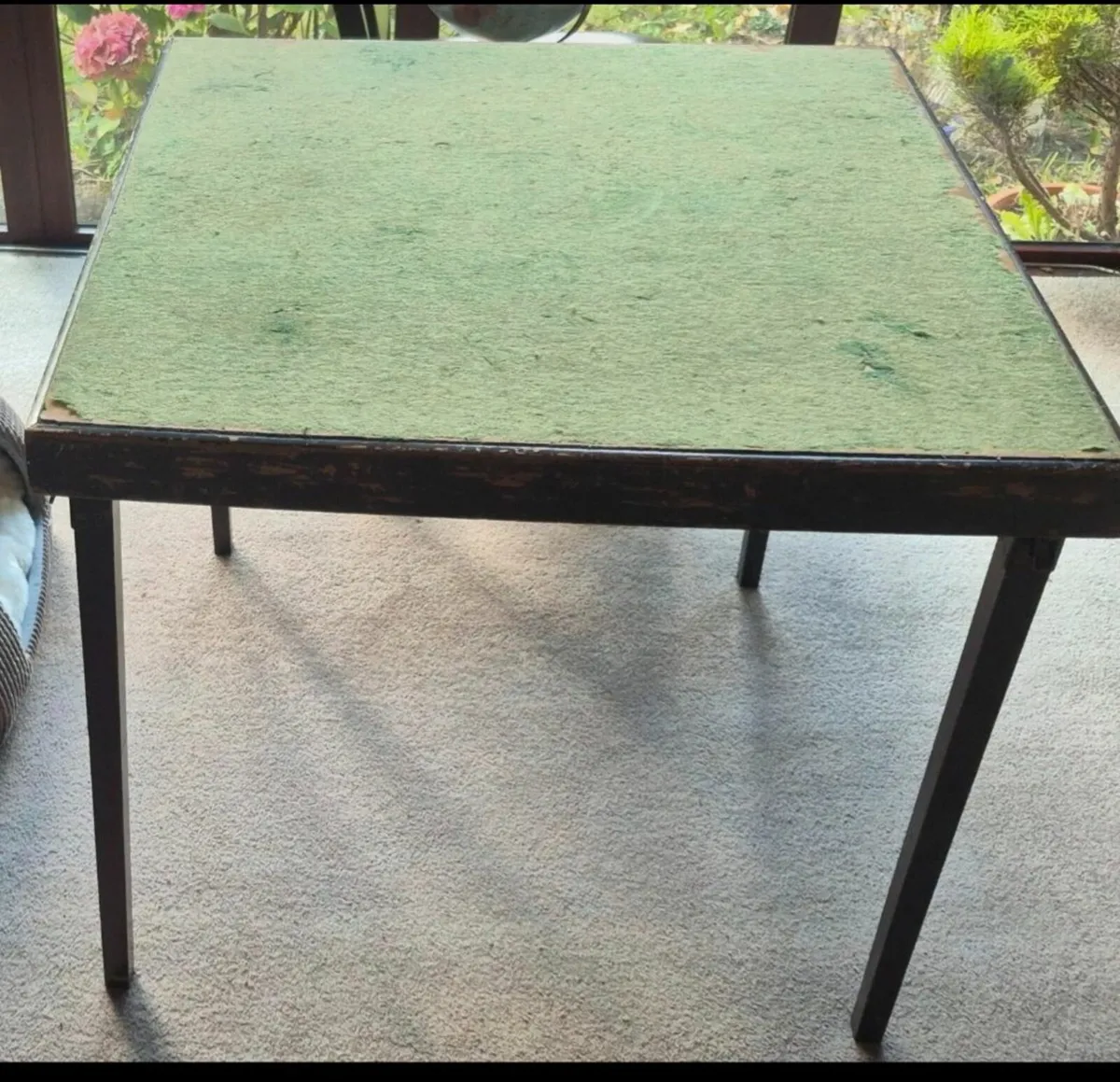 Antique folding games / card table - Image 1