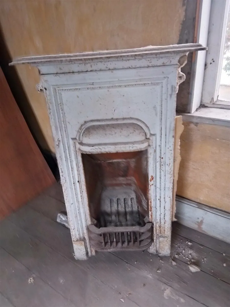 Vintage iron fireplace