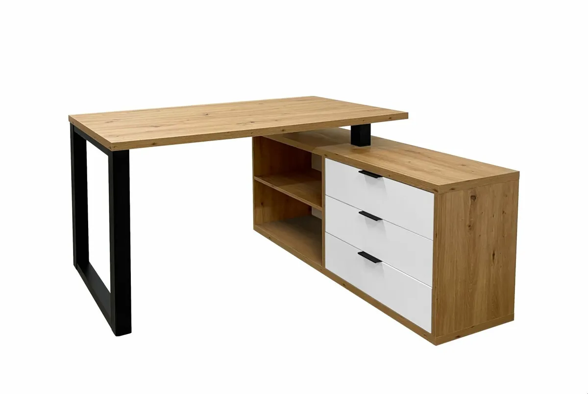 MebMax 2 Office Set Artisan Oak Desk with - Image 1