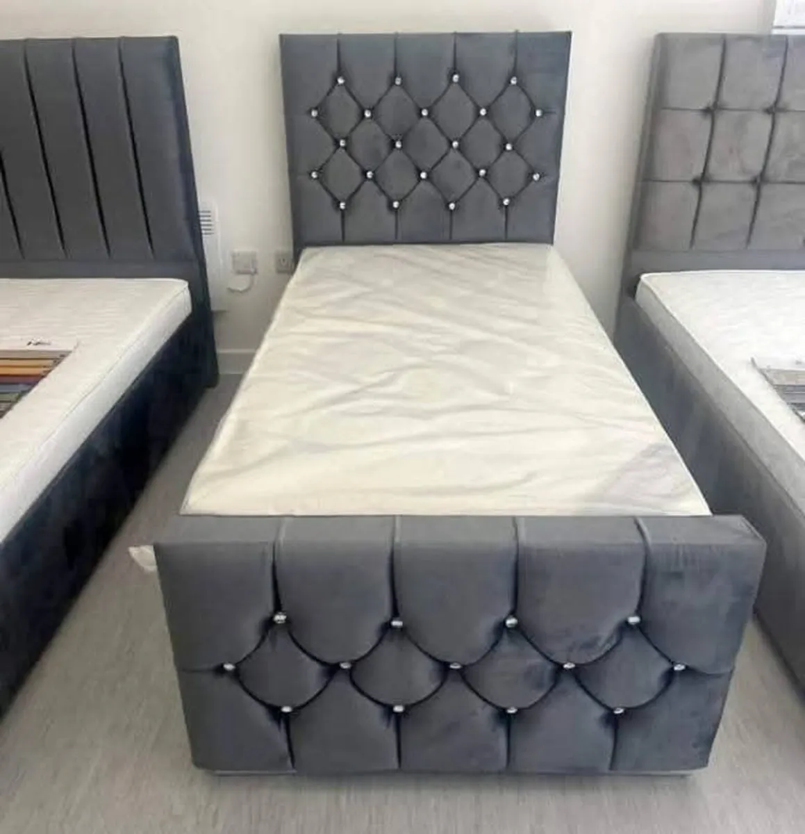 Single/Double Bed Frames With Mattress - Image 2