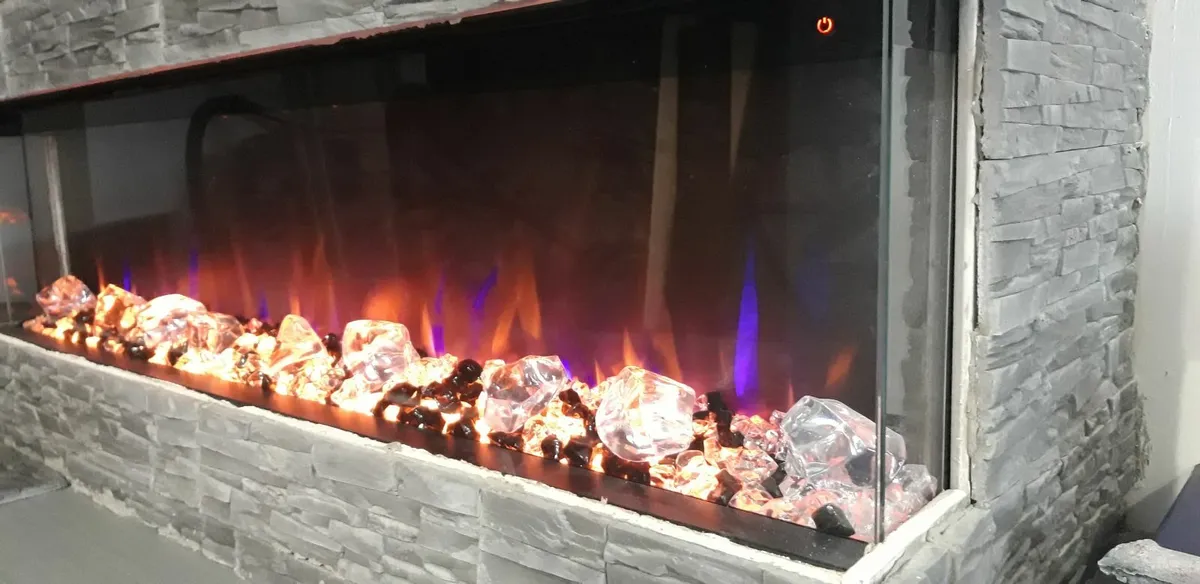 50" 3 sides Electric fireplace. FREE delivery - Image 3