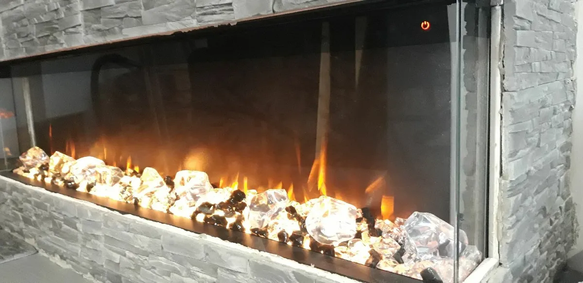 50" 3 sides Electric fireplace. FREE delivery - Image 4