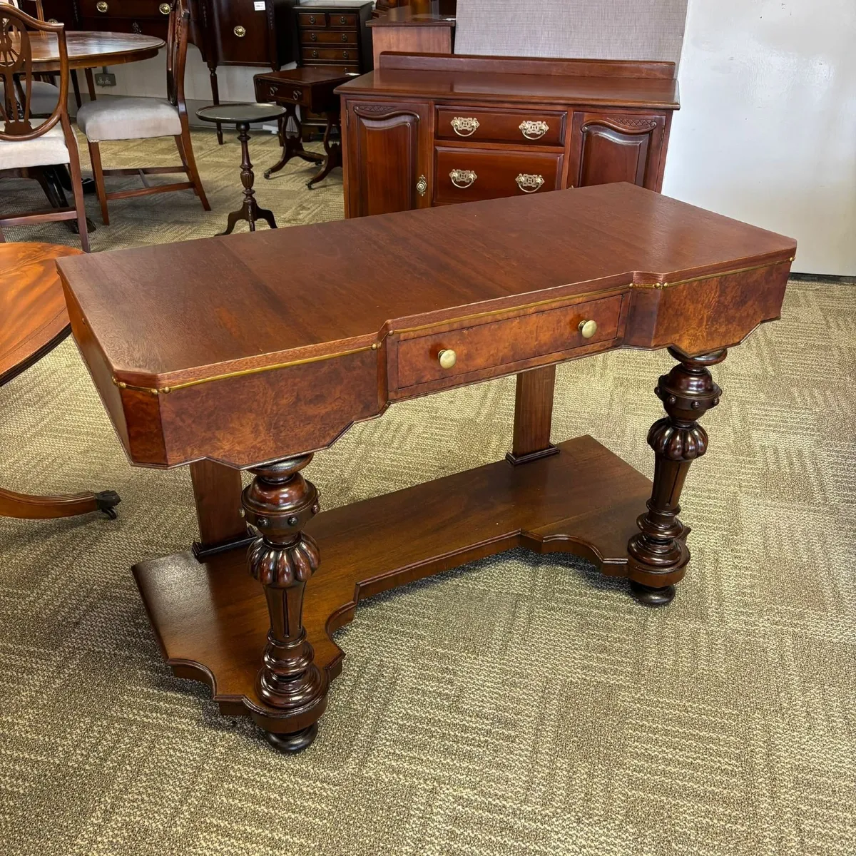 Beautiful mahogany & walnut Victorian console dres