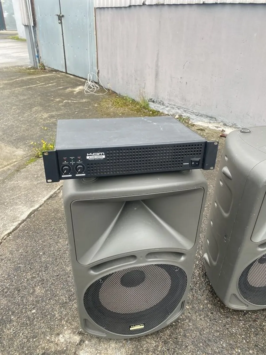 kam 650watt speakers and amp - Image 2