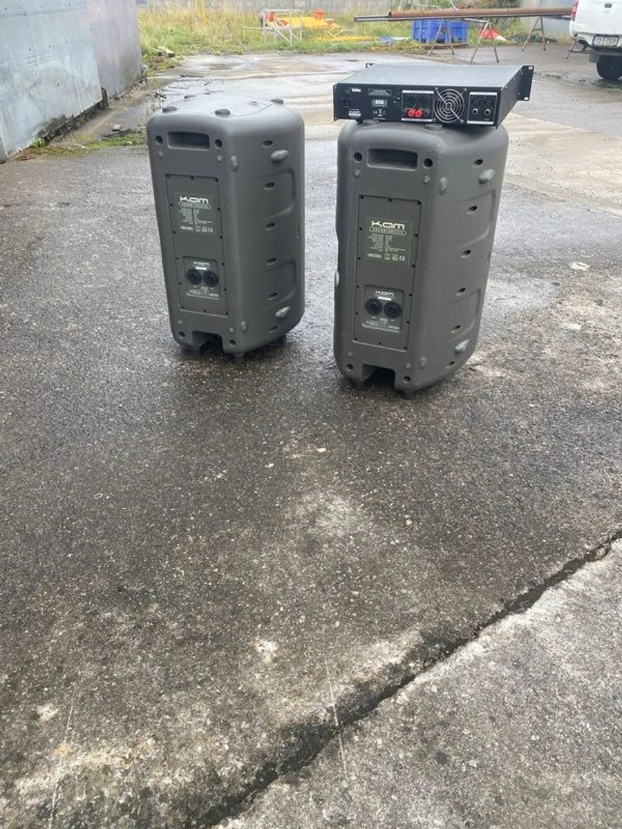 kam 650watt speakers and amp - Image 4