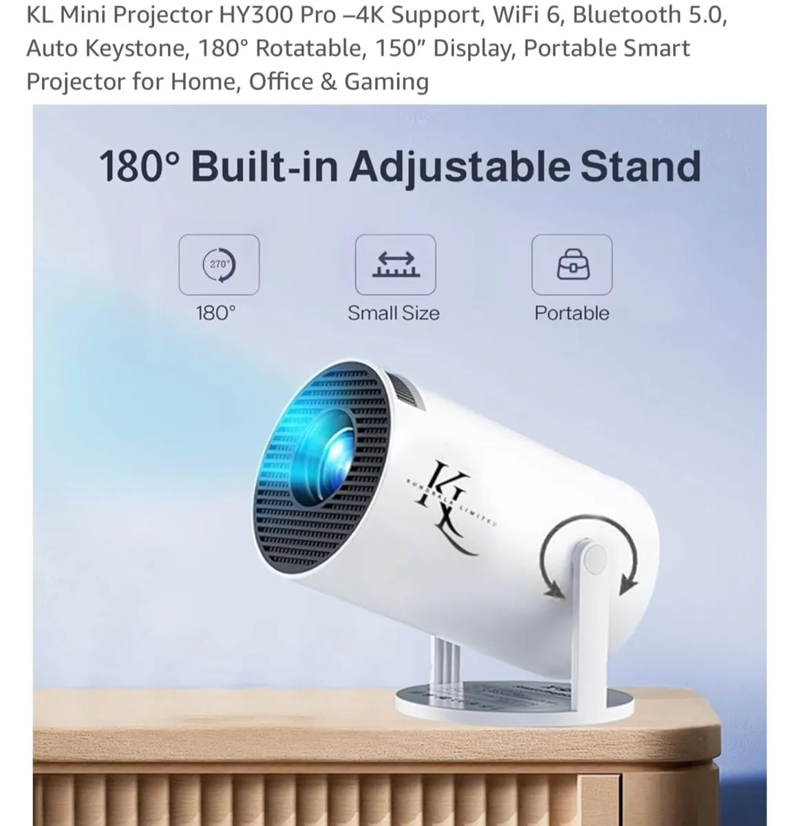 Smart Projector + support + hdmi+ speaker - Image 3