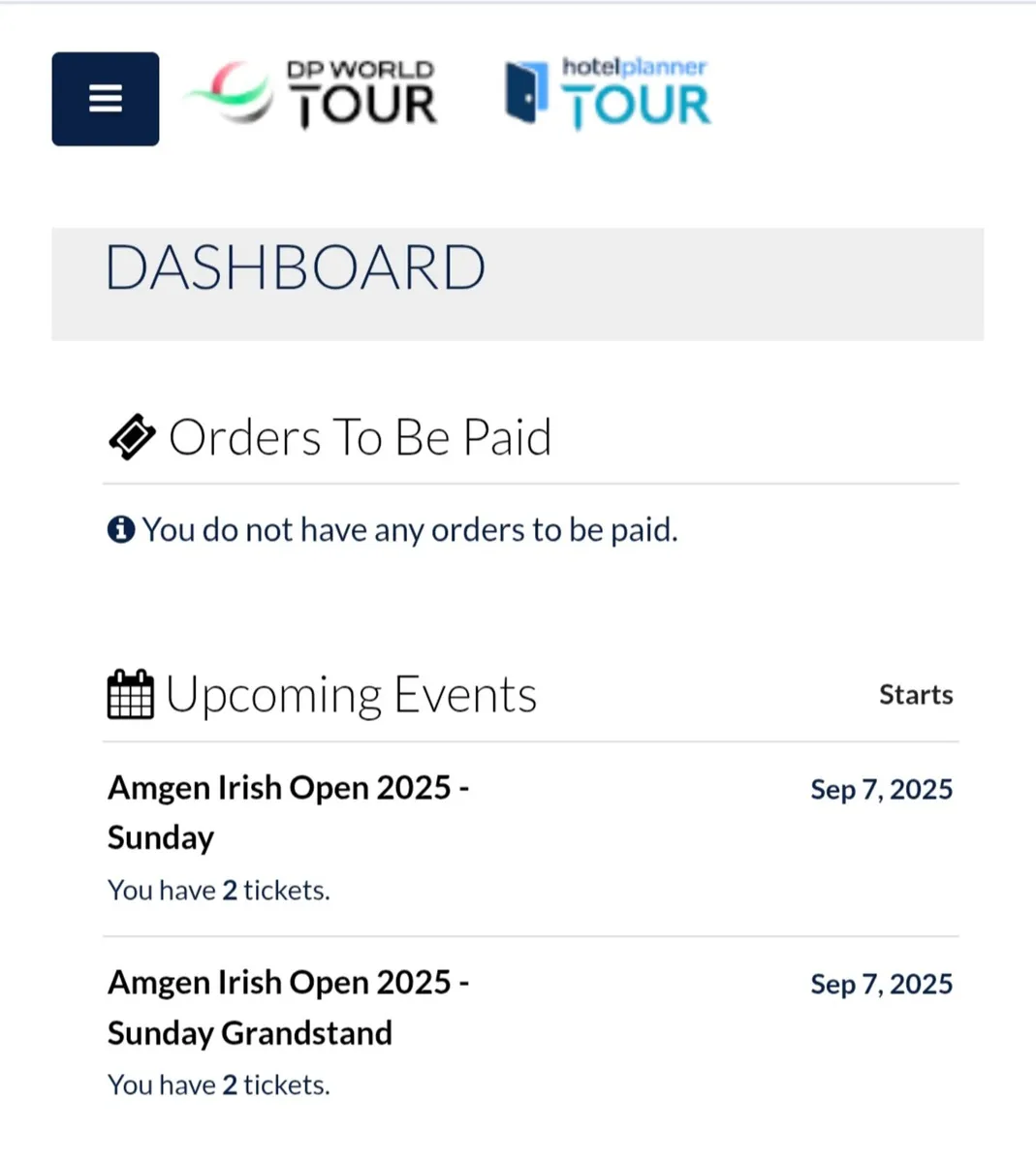 Irish Open Golf Sunday + Grandstand Seats x 2 - Image 2