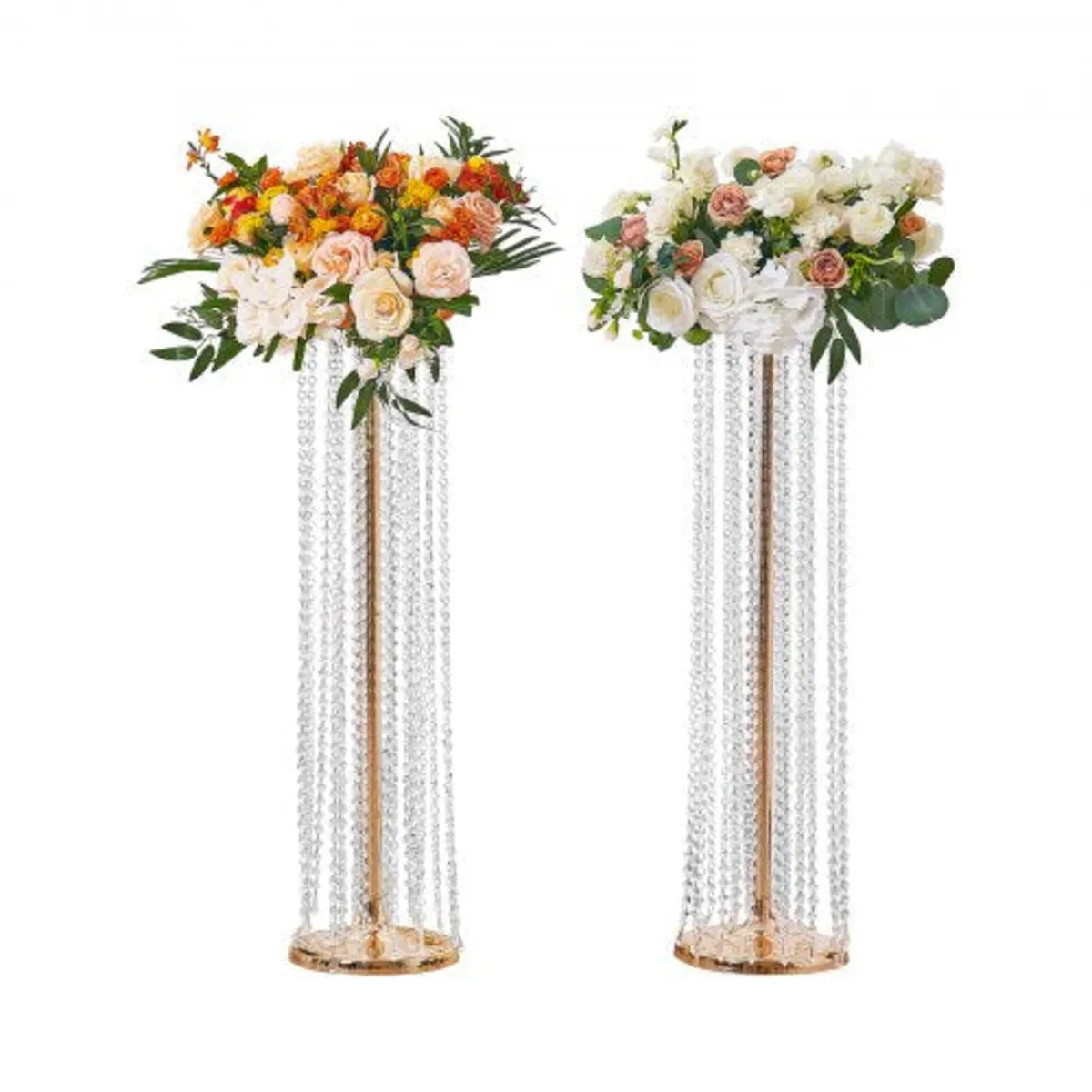 2PCS 35.43inch /90cm Tall Crystal Wedding Flowers