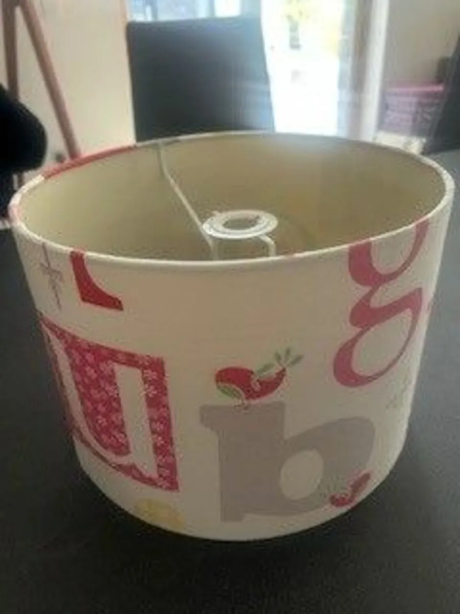 nursery curtains, pole and lightshade - Image 2