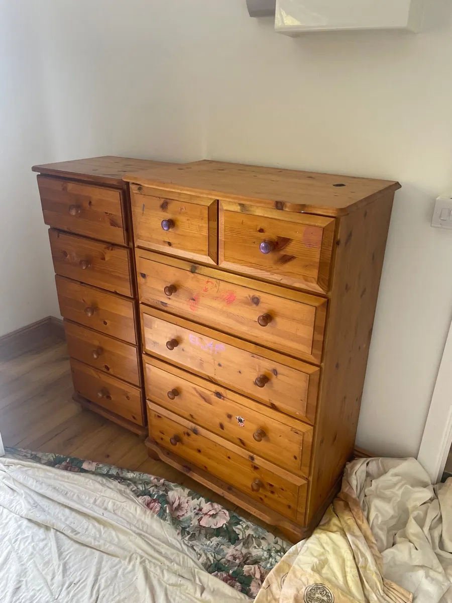 2 wooden chest of drawers - Image 2