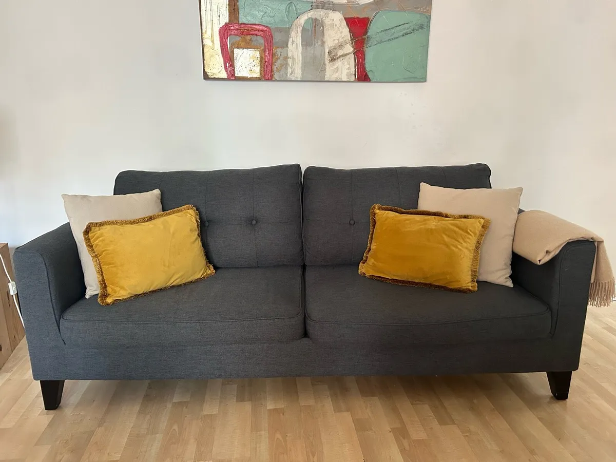 Sofa Astrid 3 Seater Sofa Charcoal - Image 2