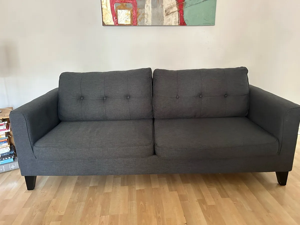 Sofa Astrid 3 Seater Sofa Charcoal - Image 3