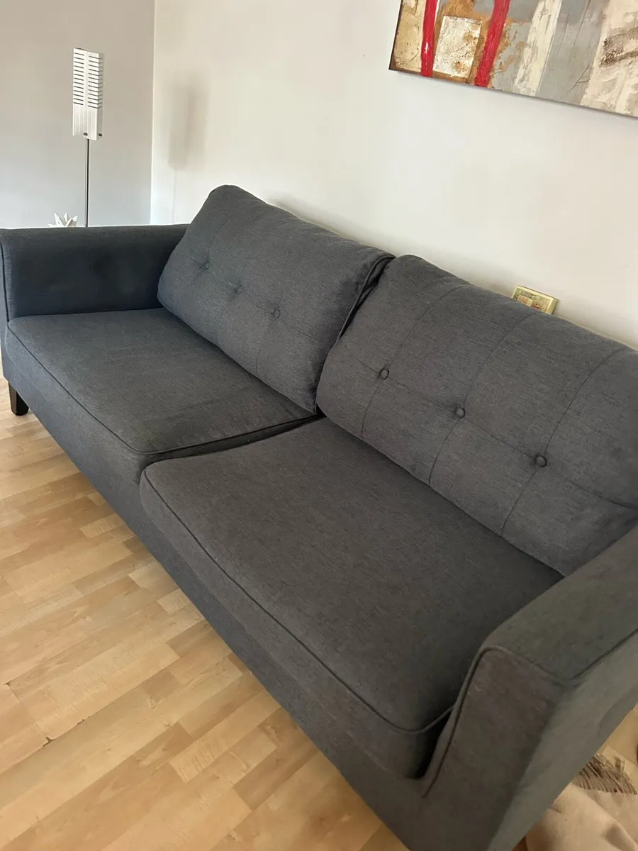 Sofa Astrid 3 Seater Sofa Charcoal - Image 4