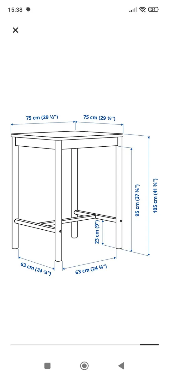 IKEA RONNINGE Bar Table - New - Image 2