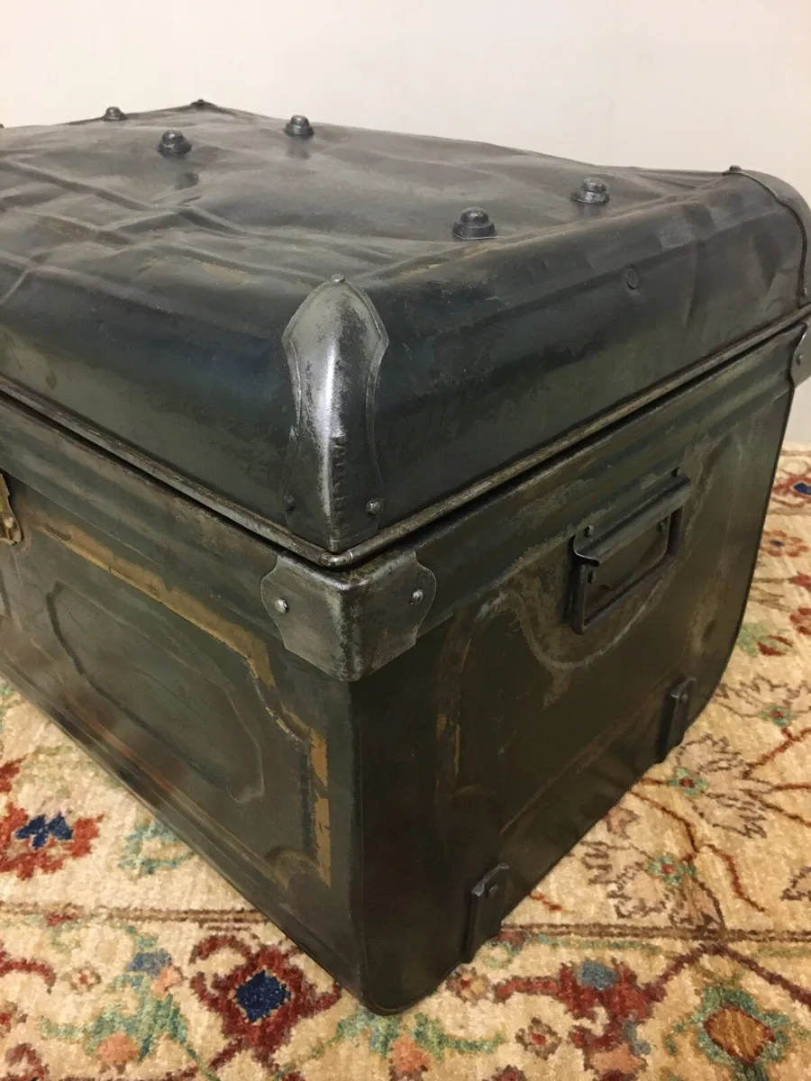 Vintage Metal Trunk - Image 3