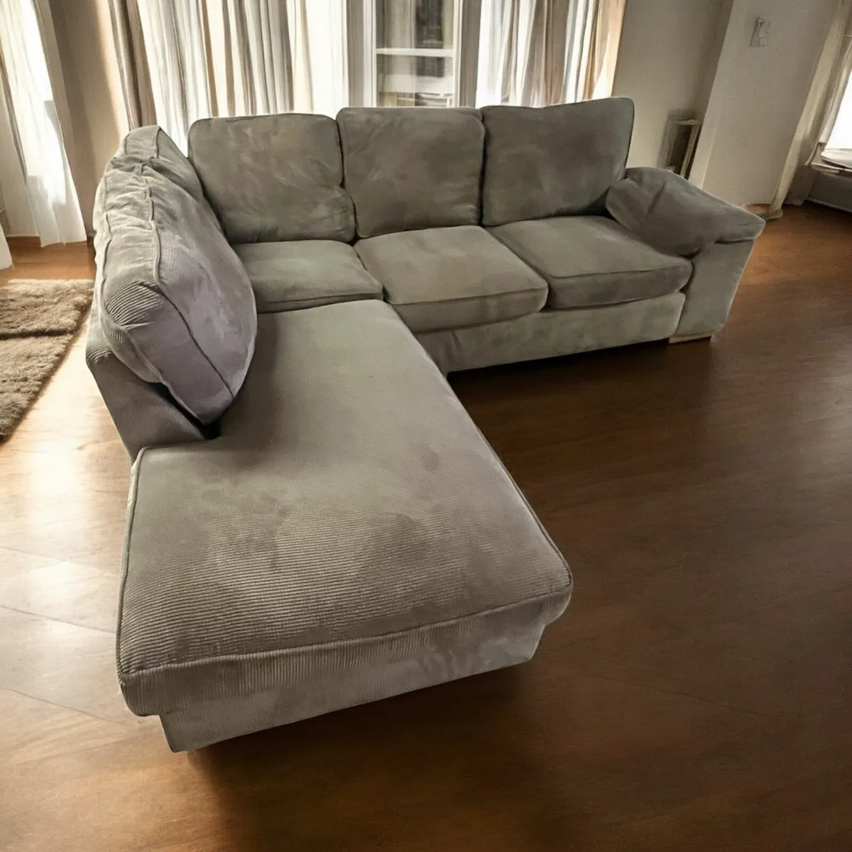 Light brown corner sofa L shaped sofa furniture - Image 2