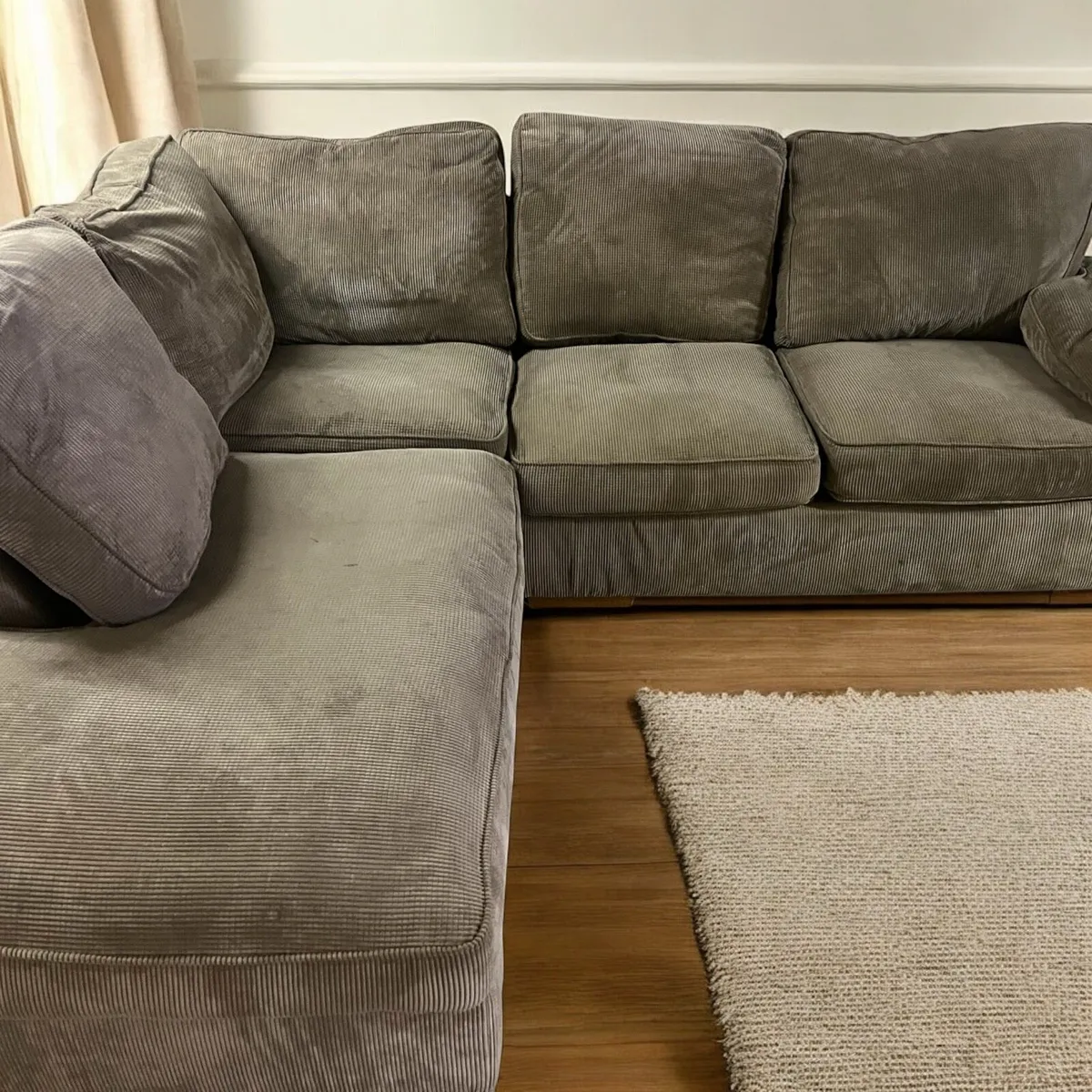 Light brown corner sofa L shaped sofa furniture - Image 4