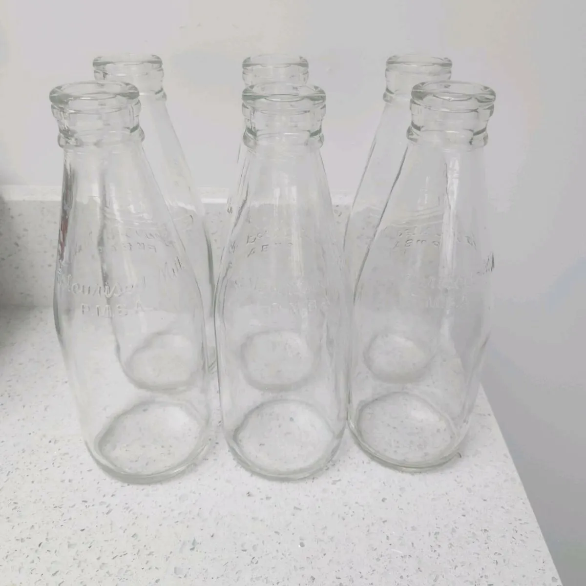 50+yrs Milk Glass bottles x6 - Image 1