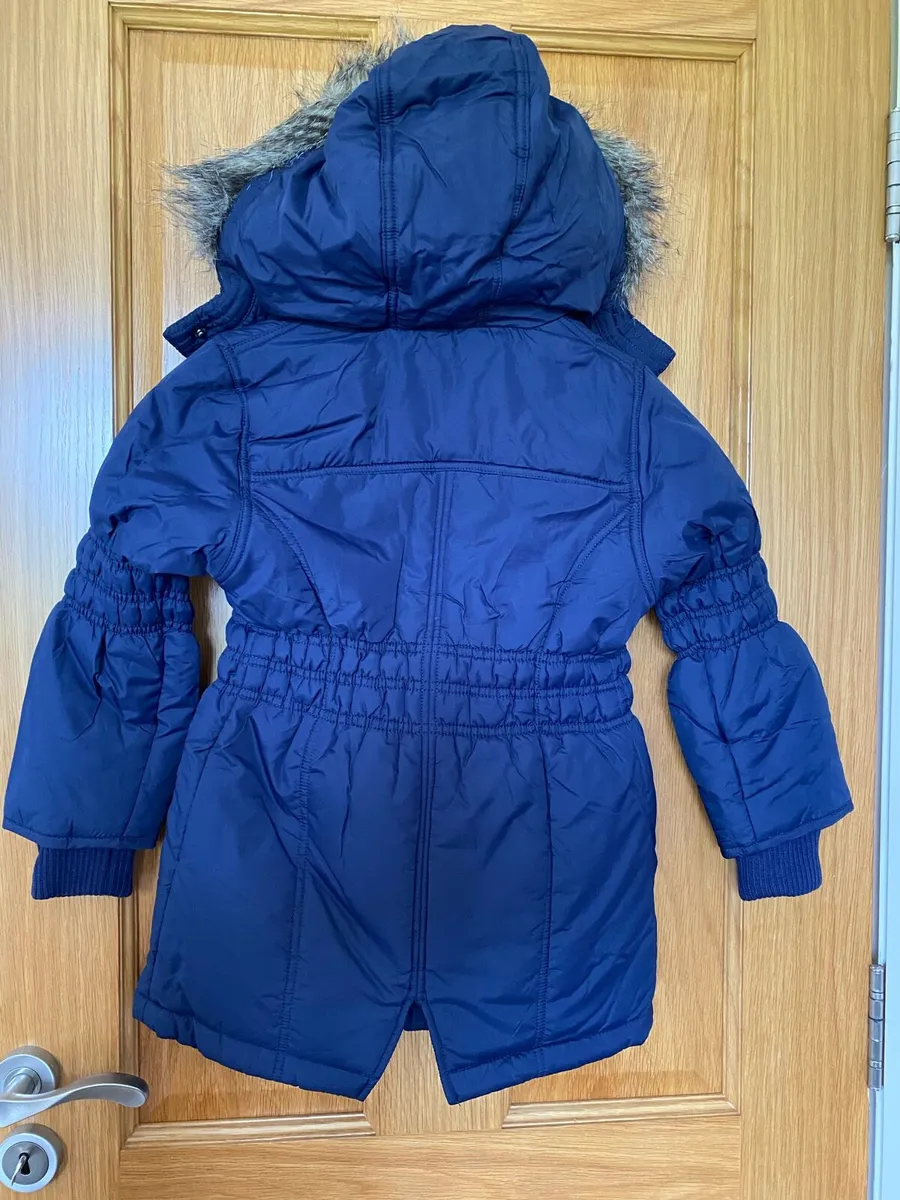 Brand New Girl’s Blue Navy Long Line Winter Coat - Image 4