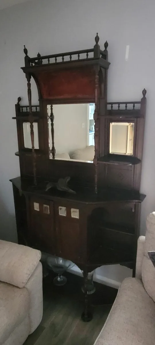 Antique Hall and China Cabinet - Image 1