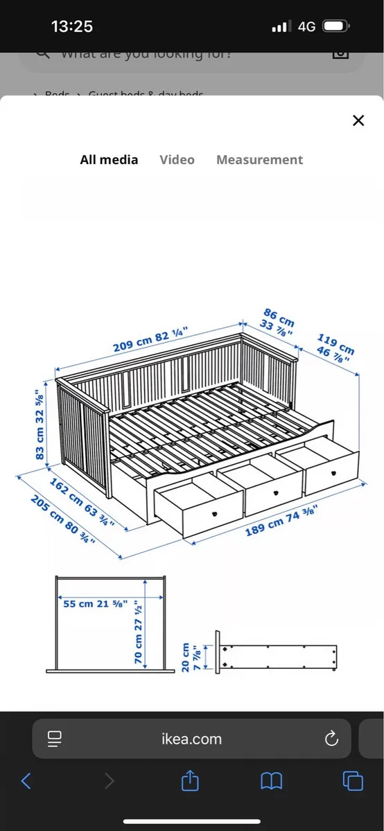 IKEA day bed white - Image 2
