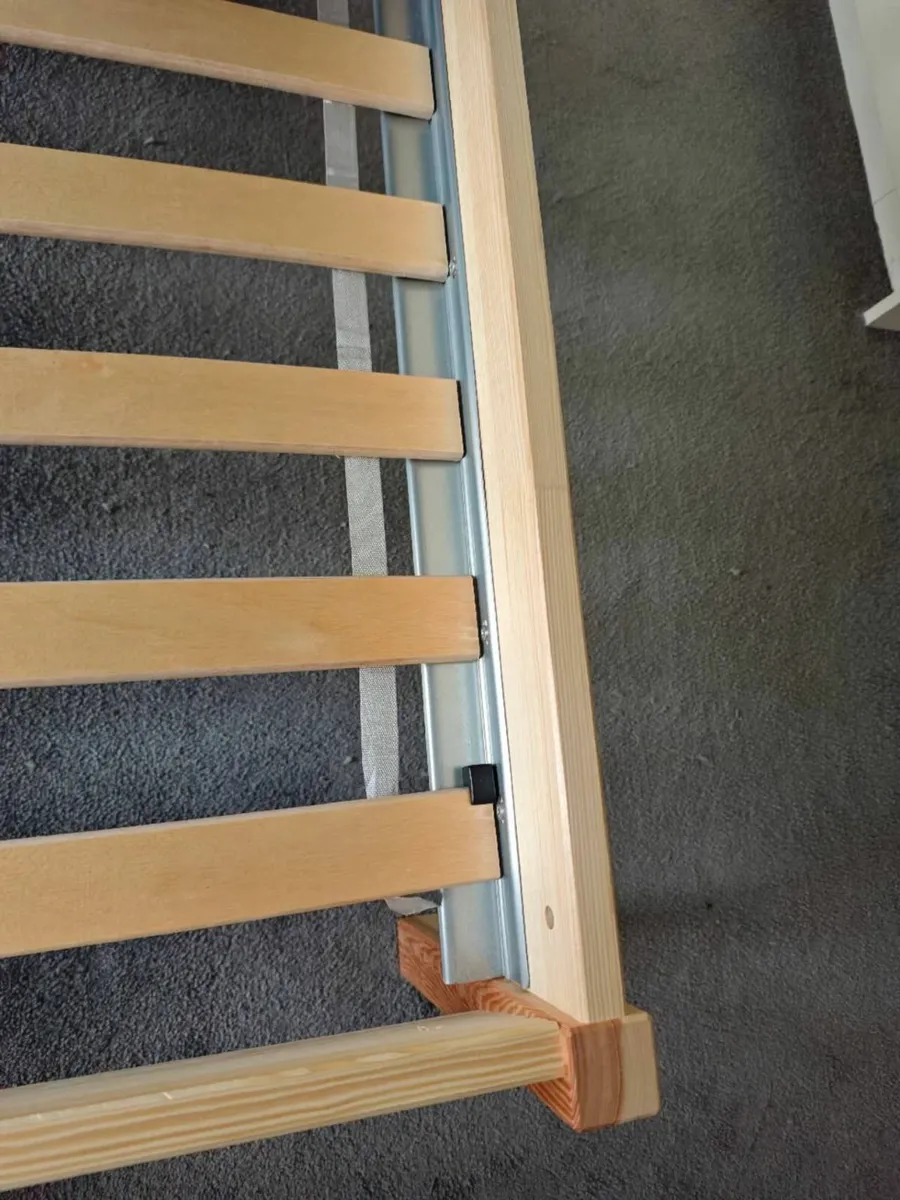 almost new solid wood double bed collect in Dublin - Image 3