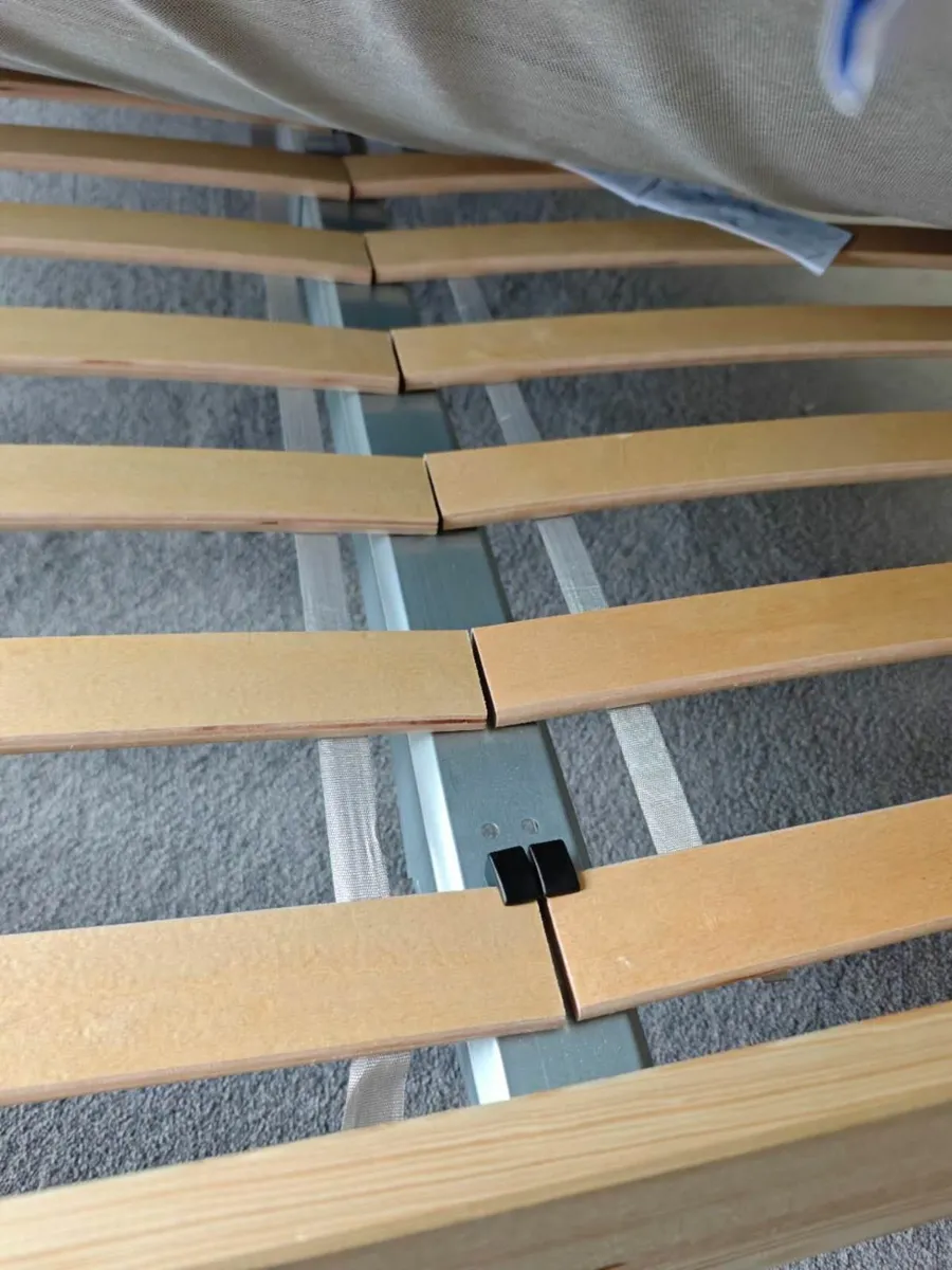 almost new solid wood double bed collect in Dublin - Image 4