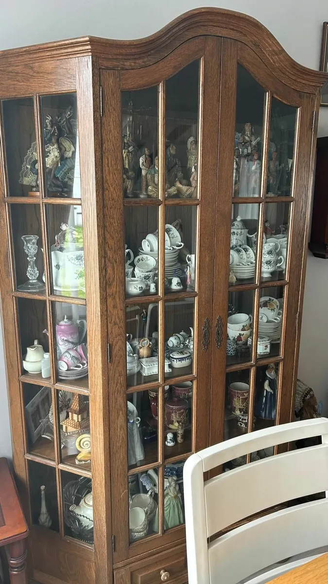 Antique Hall and China Cabinet - Image 2