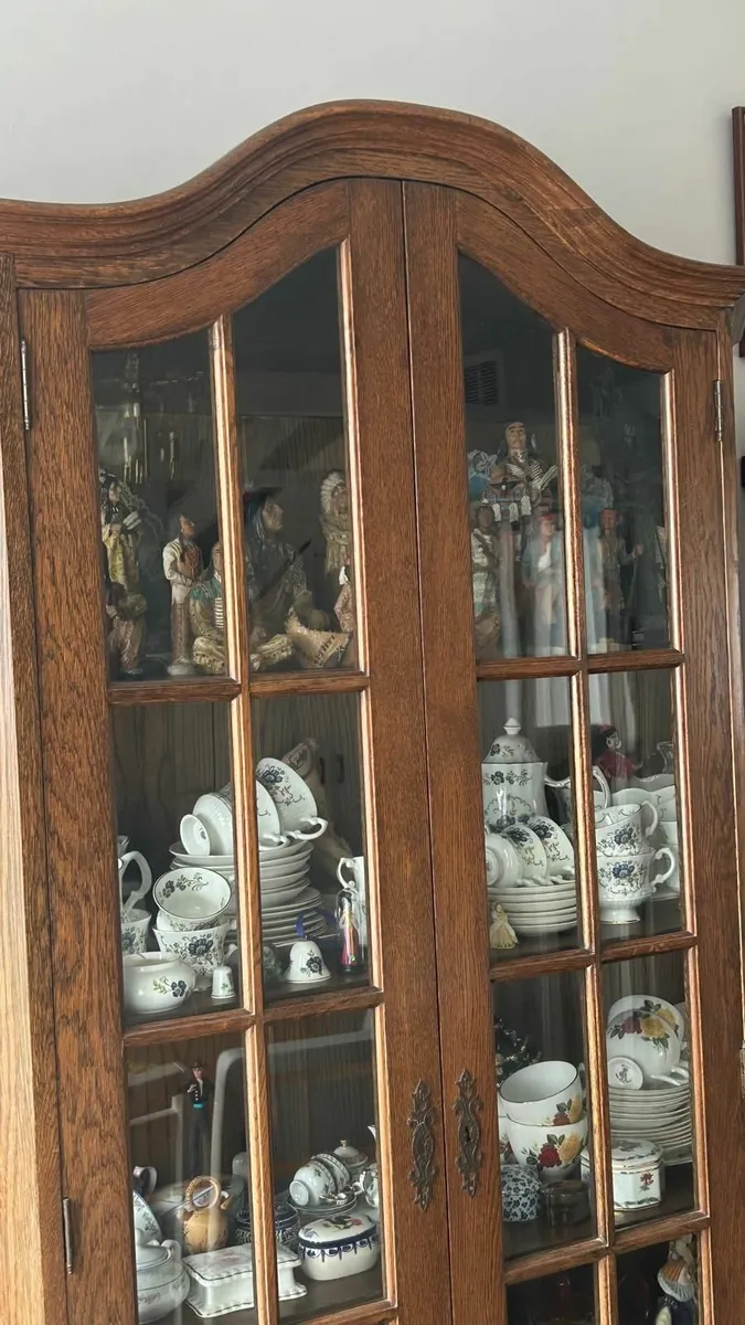 Antique Hall and China Cabinet - Image 3