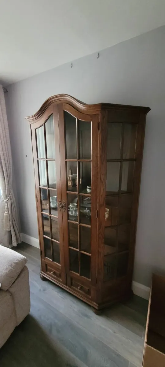 Antique Hall and China Cabinet - Image 4