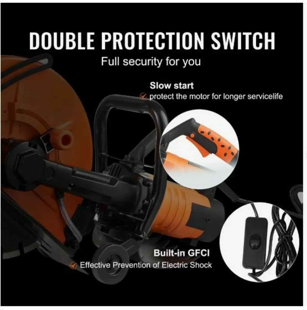 14"/35.6 cm Electric Concrete Saw - Image 3