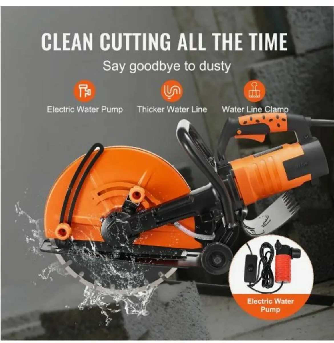 14"/35.6 cm Electric Concrete Saw - Image 4