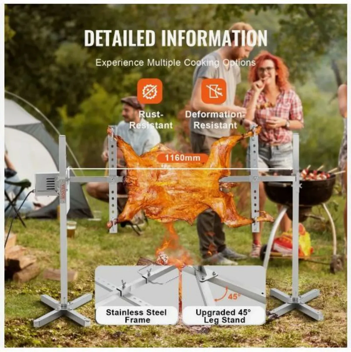 Electric BBQ Rotisserie Grill Kit - Image 3