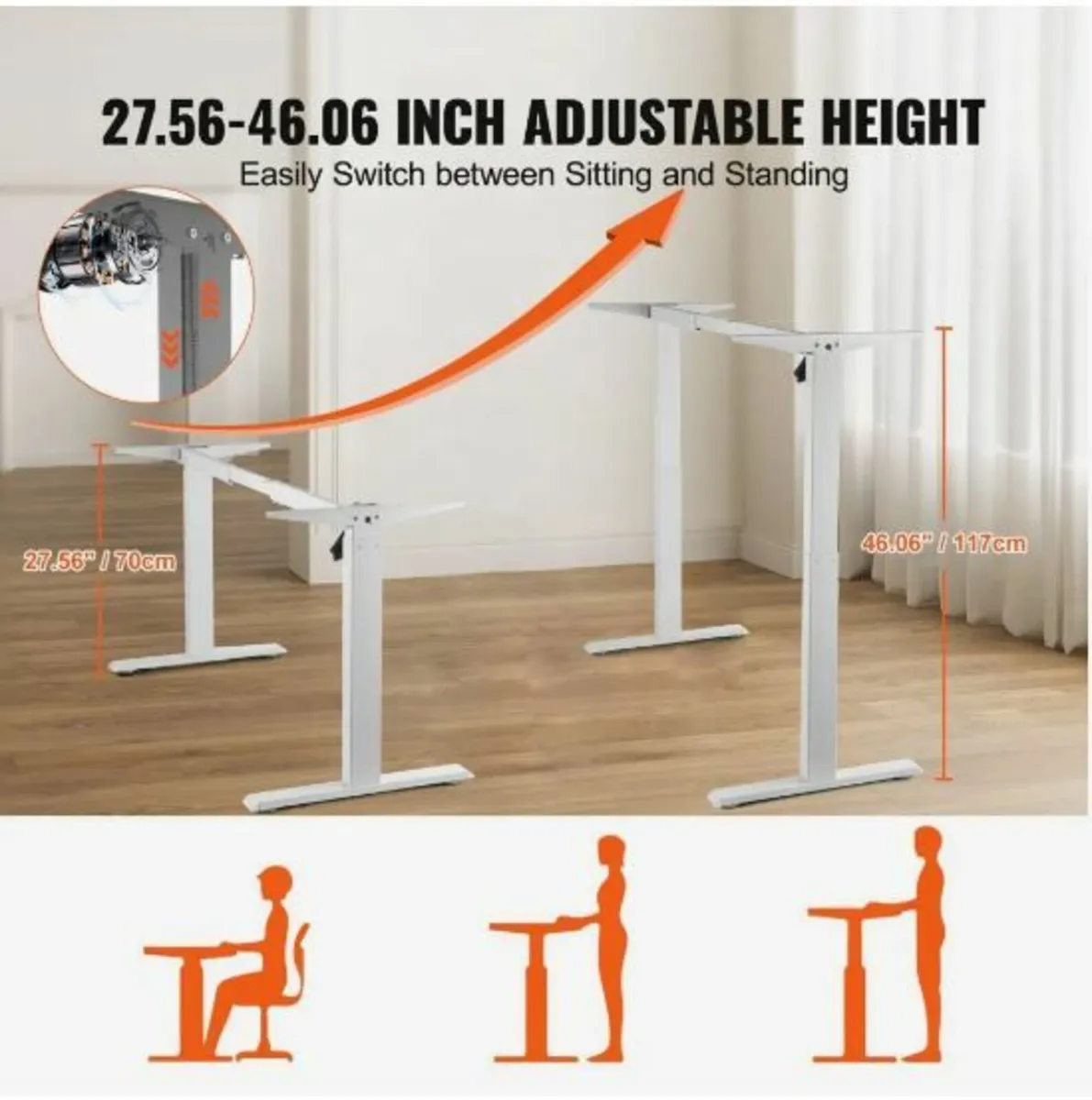 Electric Standing Desk Frame Adjustable - Image 3