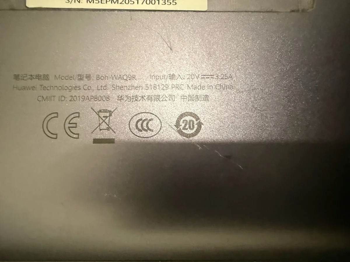 Huawei Matebook D15 15 inch Ryzen 5 3500U parts - Image 3