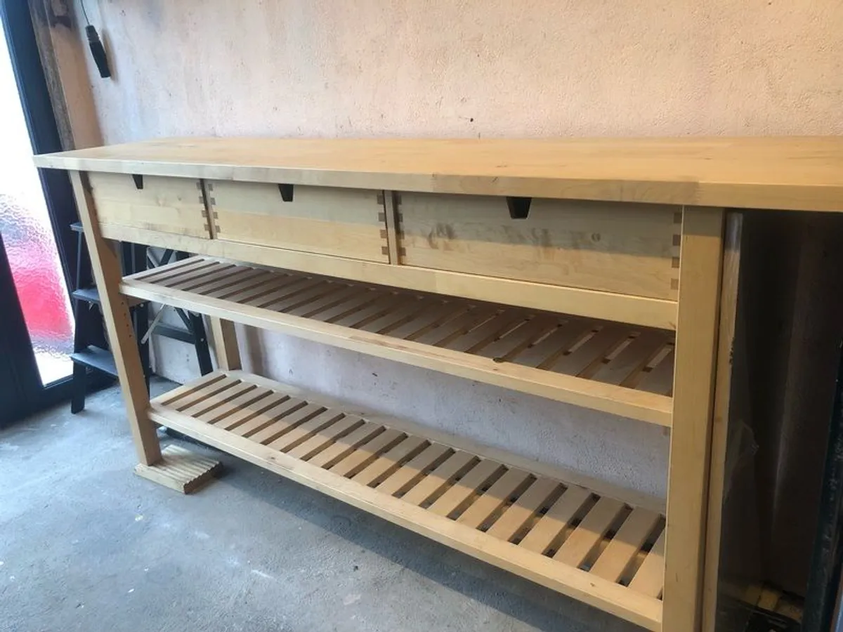 Butcher bench with storage - Image 1
